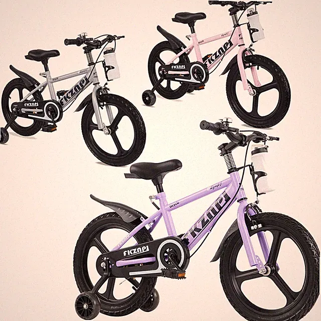 18 Inch Kids Bike w/ Training Wheels Multiple Colors for Girls Age 2-9 Years Old