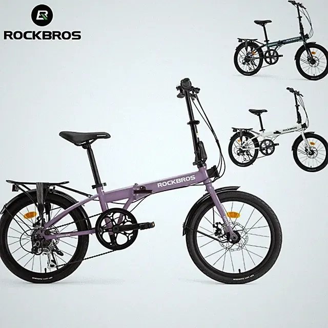 ROCKBROS SKN 20"7-Speed Folding Bike Adjustable Stem,Steel Frame with Rear Rack