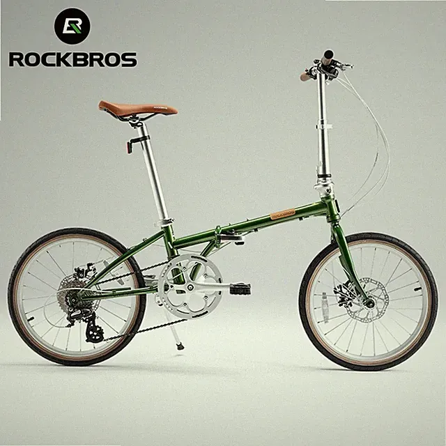 ROCKBROS VDS 20" Folding Bike 8-speed Adjustable Stem Steel Frame Disc Brakes